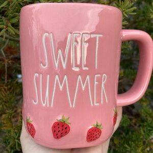 Rae Dunn Summer Strawberry Pink Mug